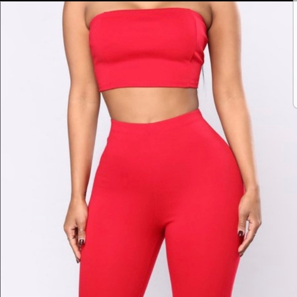 Fashion Nova Tops - Tube Top & Pant Set